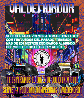 Valdemordor Gaming - cartel de inauguración del nuevo local 2016